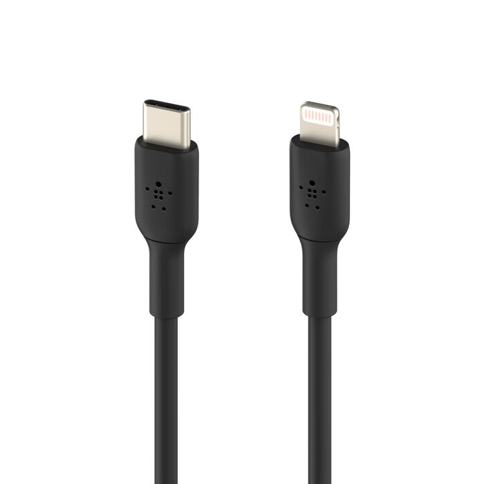 Belkin - BoostCharge USB-C to Lightning Cable 1m - Black Belkin - BoostCharge USB-C to Lightning Cable 1m - Black
